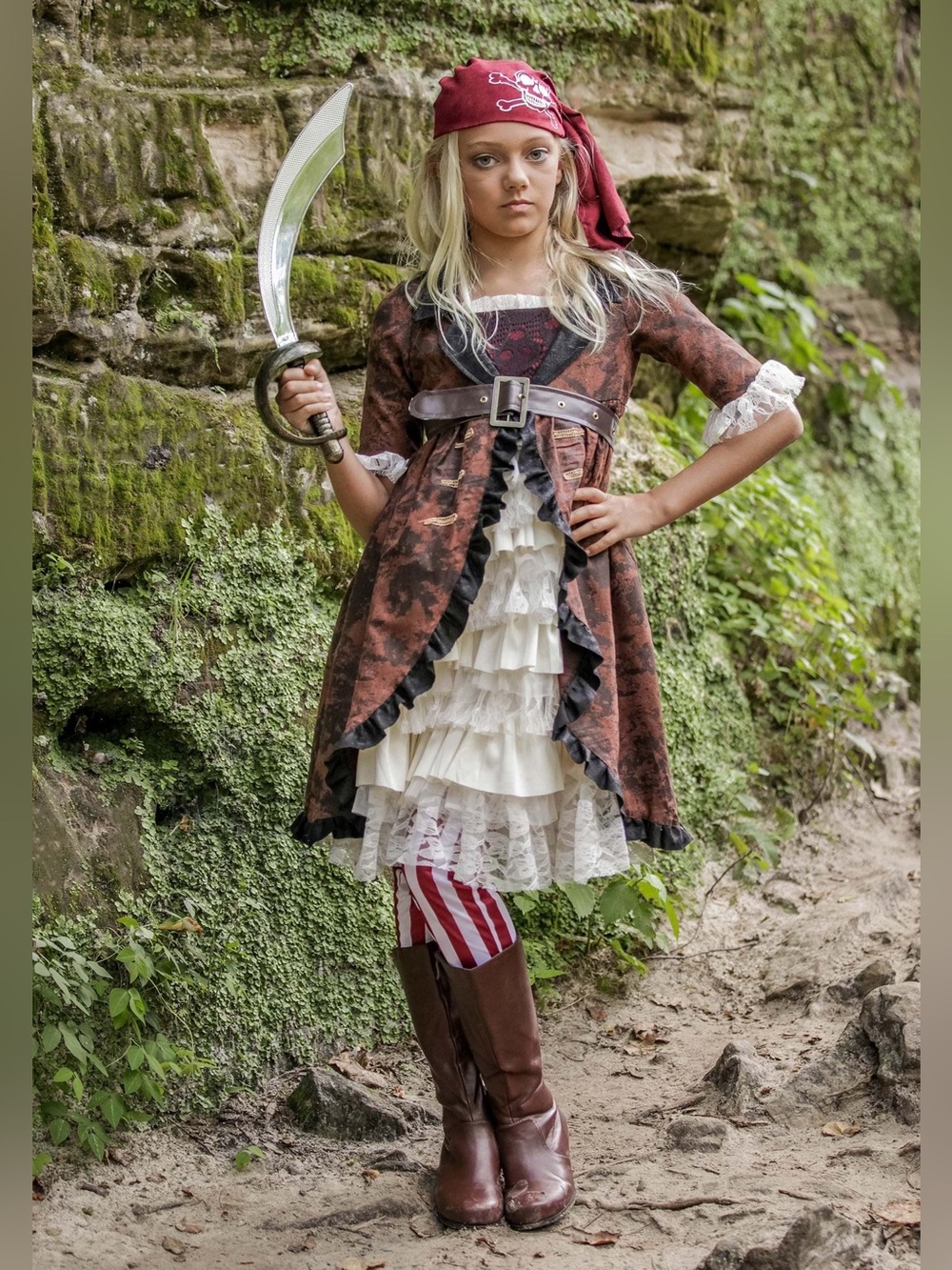 Halloween.com item #FUN6092CH girls size L pirate costume